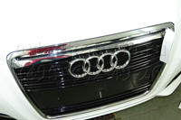 Audi A3 стайлинг зеркал и элементов решетки радиатора зеркальной серебряной плёнкой