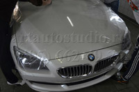 BMW 6 ламинация капота защитной антигравийной плёнкой