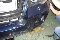 BMW X6 оклейка передней части автомобиля защитной плёнкой