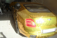 Bentley стайлинг золотой хром плёнкой Hi-S Cal Metal Face
