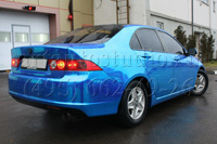 Honda Accord оклейка синей зеркальной хром плёнкой