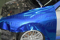 Honda Accord оклейка синей хром плёнкой