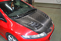 Honda Civic стайлинг плёнкой Carbon 3D