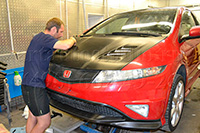 Honda Civic стайлинг карбоновой плёнкой