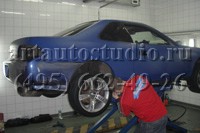Honda Prelude стайлинг синей матовой плёнкой