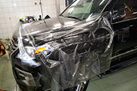 Lexus ламинация передней части автомобиля защитной плёнкой