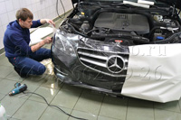Mercedes ламинация кузова автомобиля защитной плёнкой
