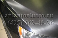 Mitsubishi Lancer плёнка Carbon 3D на капот