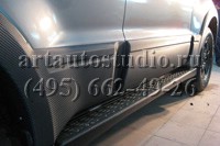 Mitsubishi Pajero оклейка серой глянцевой плёнкой металлик