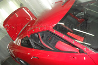 Nissan GTR стайлинг плёнками красная икра и карбоновой