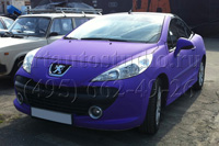 Peugeot стайлинг матовой фиолетовой плёнкой