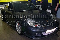  Porsche 911 Carrera GT2 стайлинг чёрной глянцевой плёнкой с блёстками