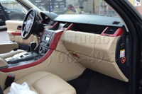 Range Rover стайлинг элементов интерьера авто плёнкой красная кожа