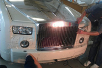 Rolls Royce Phantom ламинация передней части автомобиля защитной плёнкой