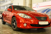 Toyota Solara стайлинг красной хром плёнкой