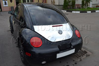 Volkswagen New Beetle стайлинг капота и крышки багажника зеркальной серебряной плёнкой