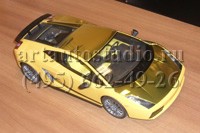 Модель автомобиля стайлинг золотой хром плёнкой